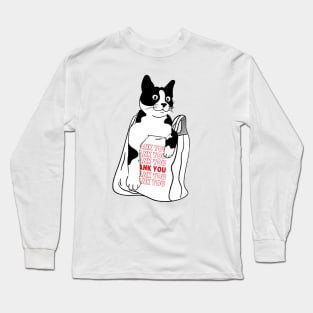 Bodega Cat, Thank you bag Long Sleeve T-Shirt